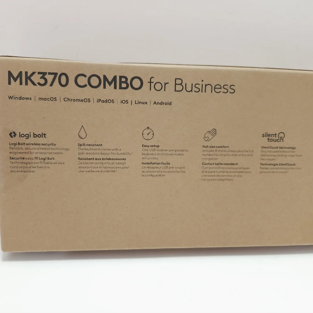 Logitech MK370 Combo for Business Wireless Keyboard and Silent Mouse NEW